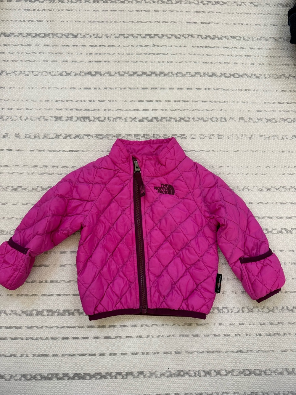 The North Face Girls' Bright Pink Quilted Jacket